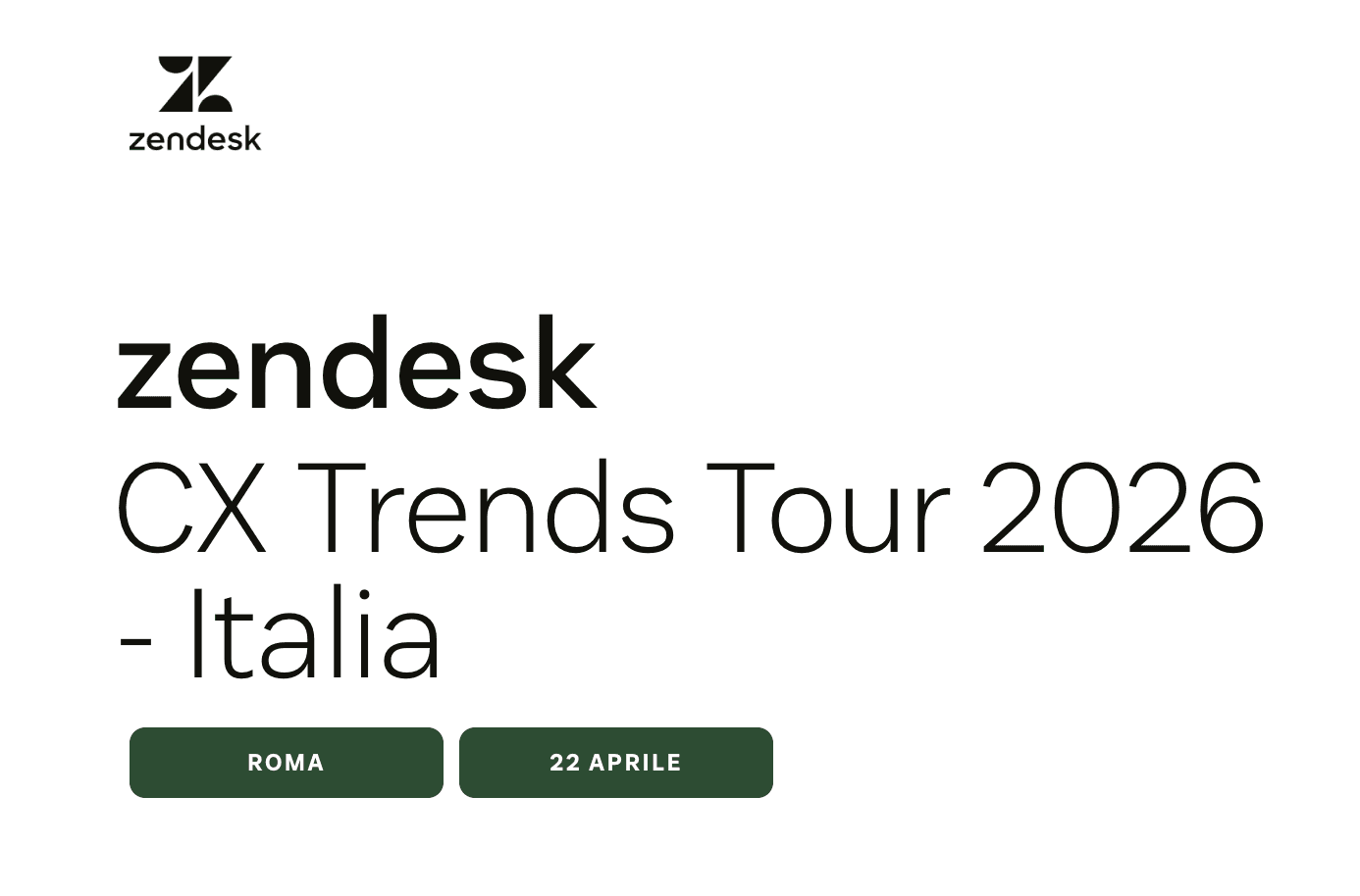 Zendesk CXtrends Tour Roma