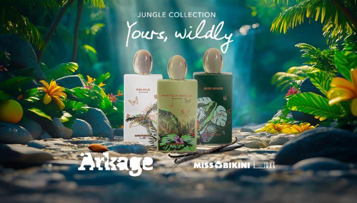 Arkage collabora con Miss Bikini per il rilancio della Jungle Collection, una serie di profumi in edizione limitata ispirati “alla libertà e alla bellezza selvaggia”. 