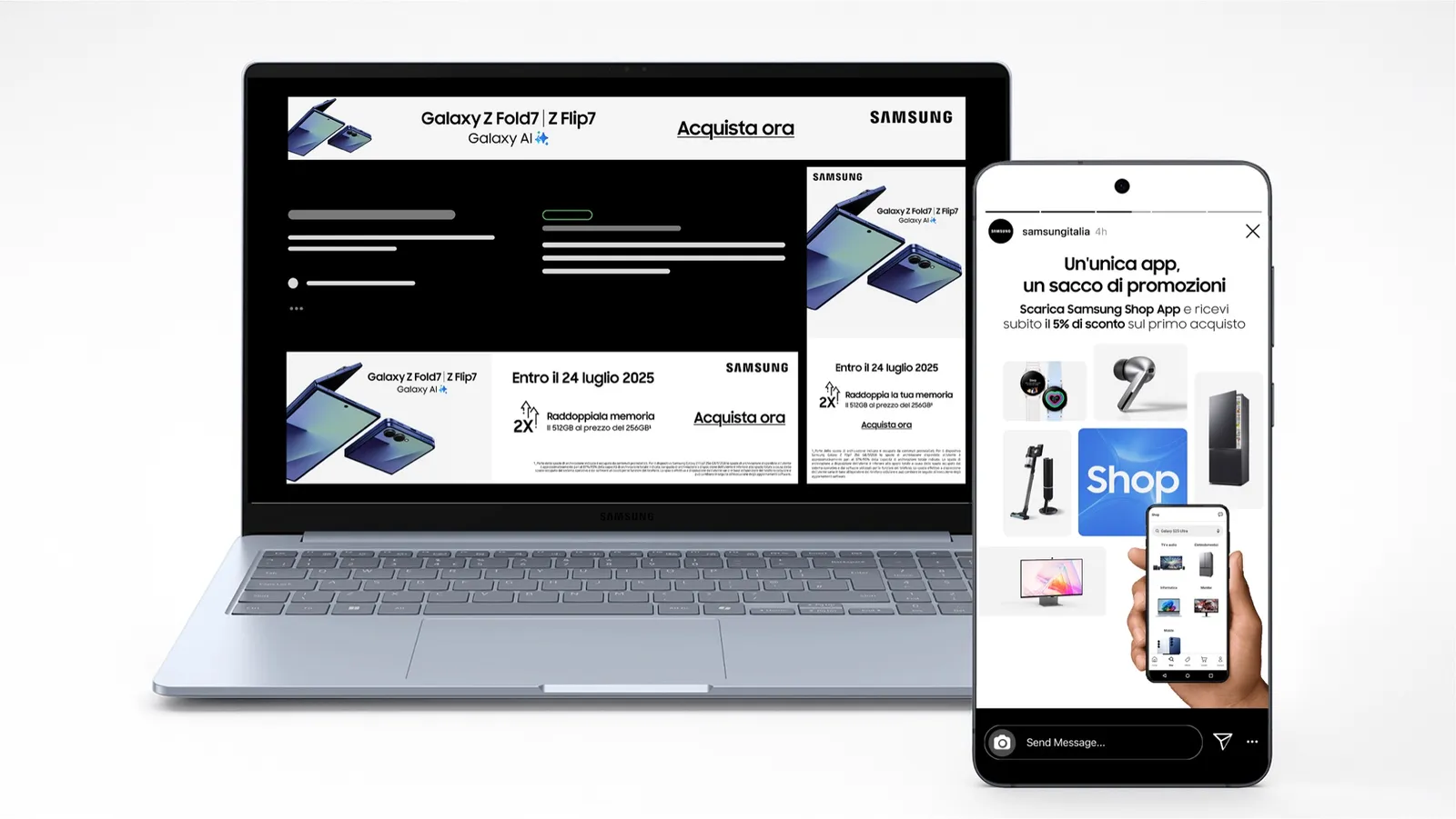 Samsung digital banner ad, desktop format